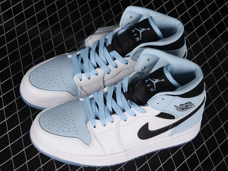 All categories Air Jordan Jordan series basketball shoes Air Jordan 1 Mid Air Jordan AJ1 Mid AJ1 Joe 1 ice blue mid-top basketball shoes DV1308-104
